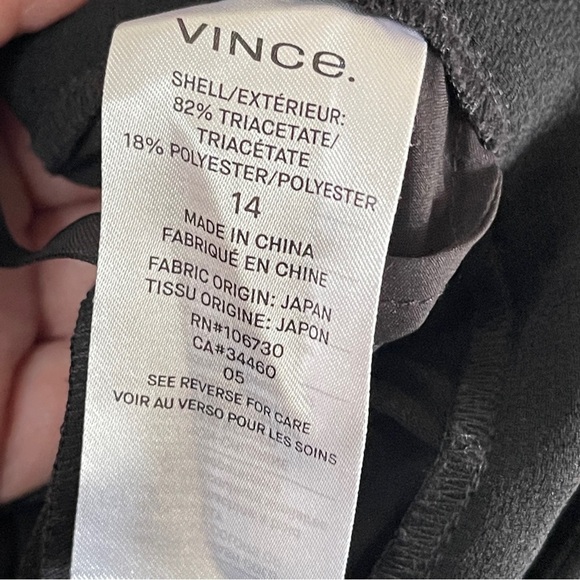 NWT VINCE Black Tuxedo Jumpsuit, Size 14 - Picture 13 of 15